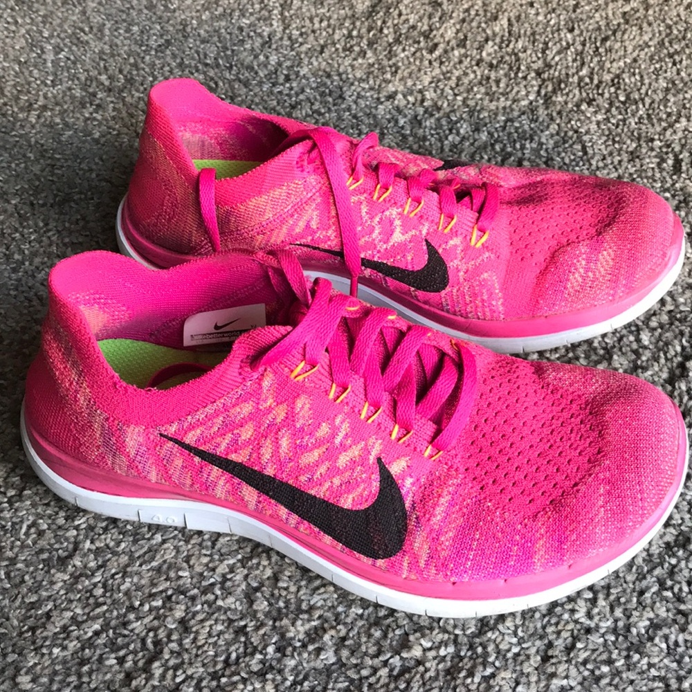 Pink Nike Free 4.0 Flyknit - size 7.5
